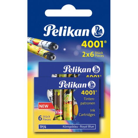 Naboje Pelikan krótkie 2x6szt niebieskie
